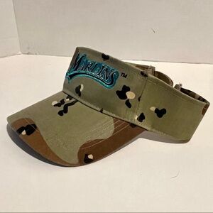Like New Florida Marlins Camo Adjustable Velcro Sun Visor by Mardi Gras Casino